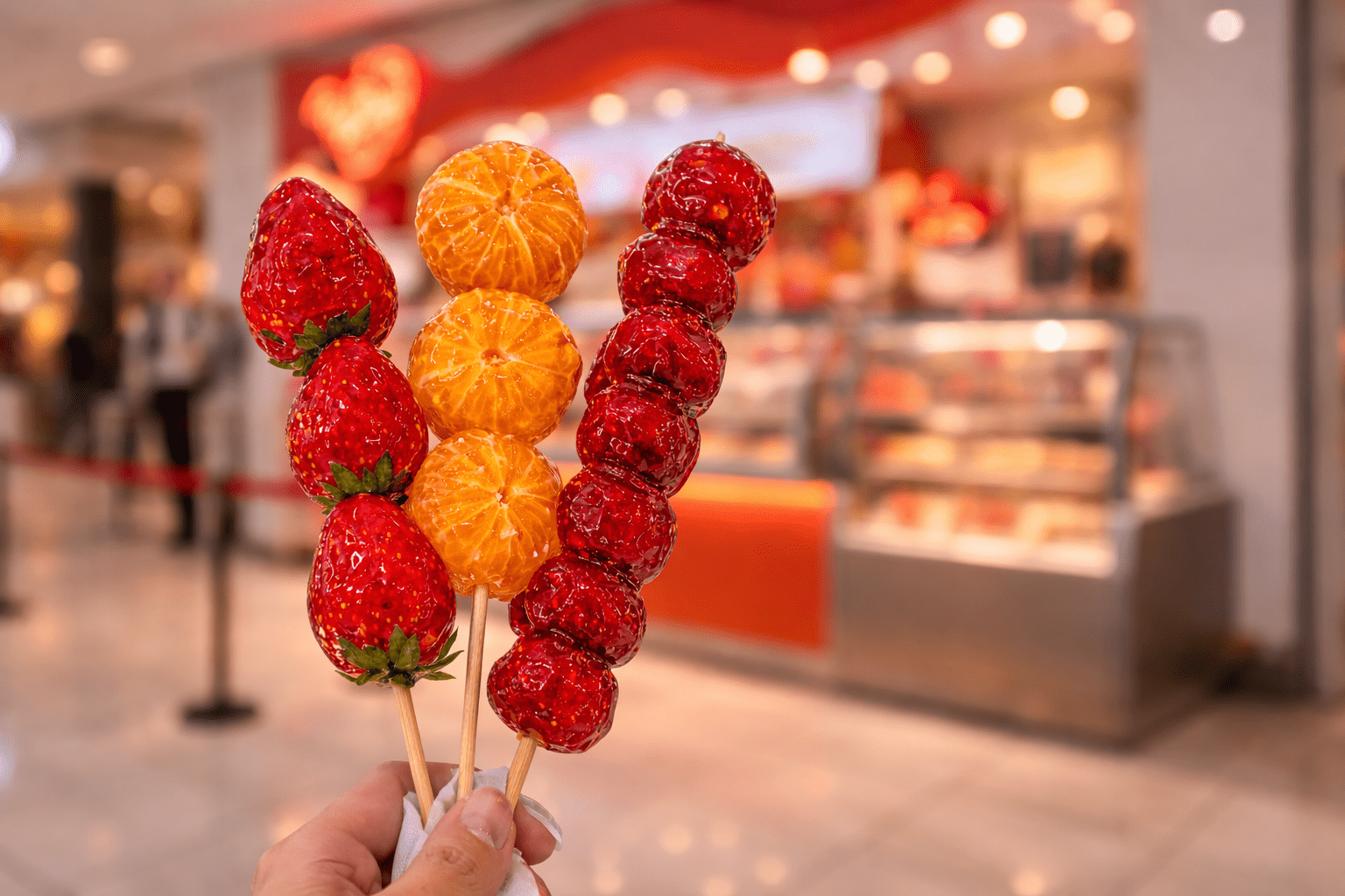 New sweet crunch tanghulu store at Mall of America in Bloomington Minnesota